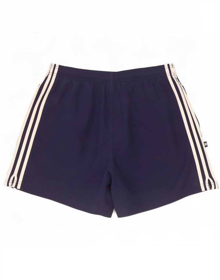 Shorts esportivos masculinos Adidas grandes poliéster azul marinho