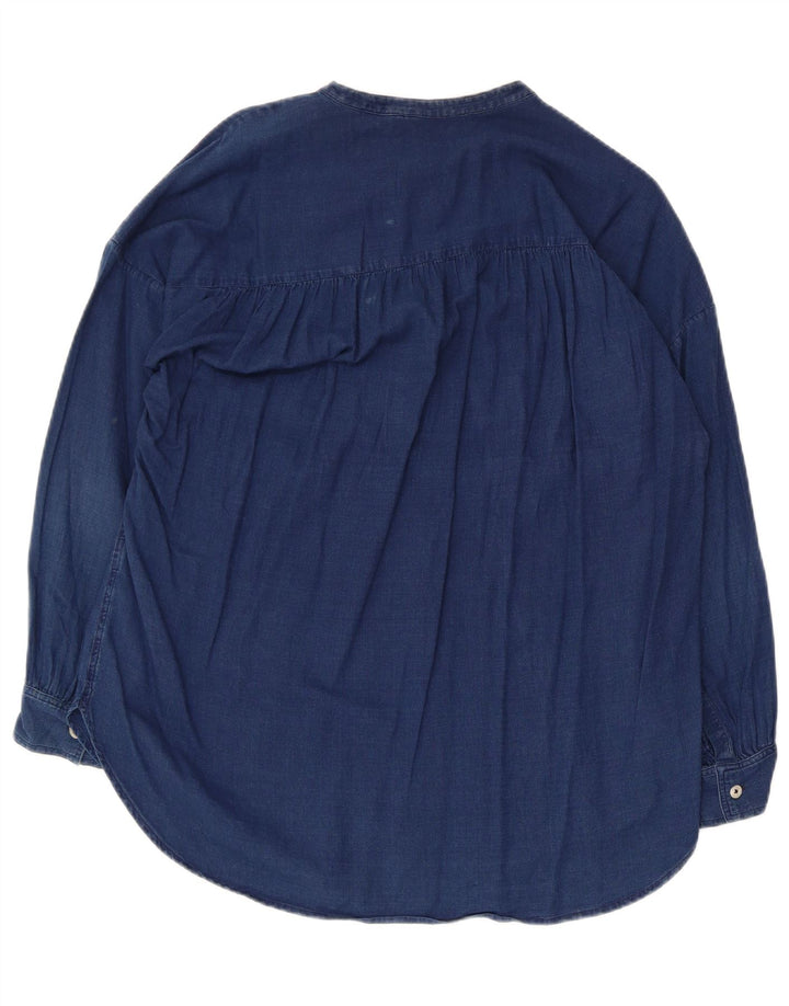 Blusa feminina Massimo Dutti UK 12 azul médio