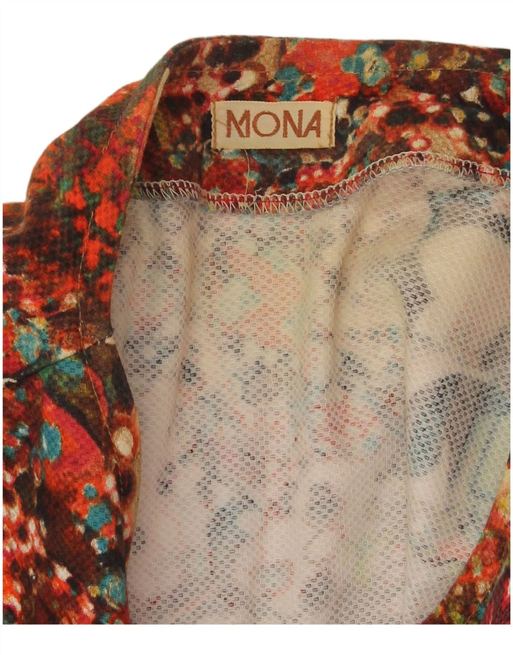 Mona Blusa feminina oversized com estampa abstrata Reino Unido 20 2XL multicolorida