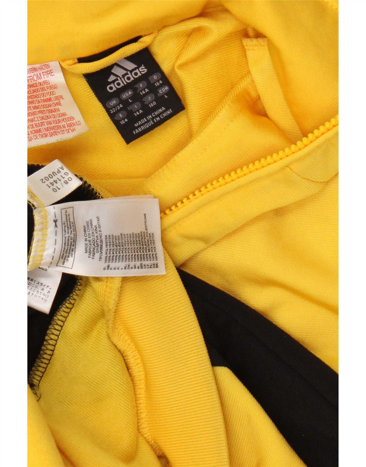 Jaqueta Adidas Meninos Treino Top 13-14 Anos Amarelo Colorblock Poliéster