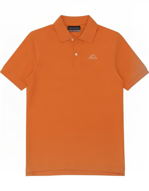 Camisa polo masculina Kappa pequena laranja algodão