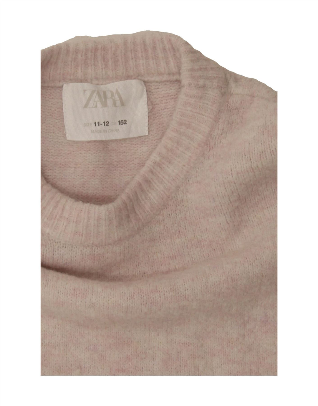 ZARA Girls Crew Neck Jumper Sweater 11-12 Years Pink Vintage Zara and Second-Hand Zara from Messina Hembry 