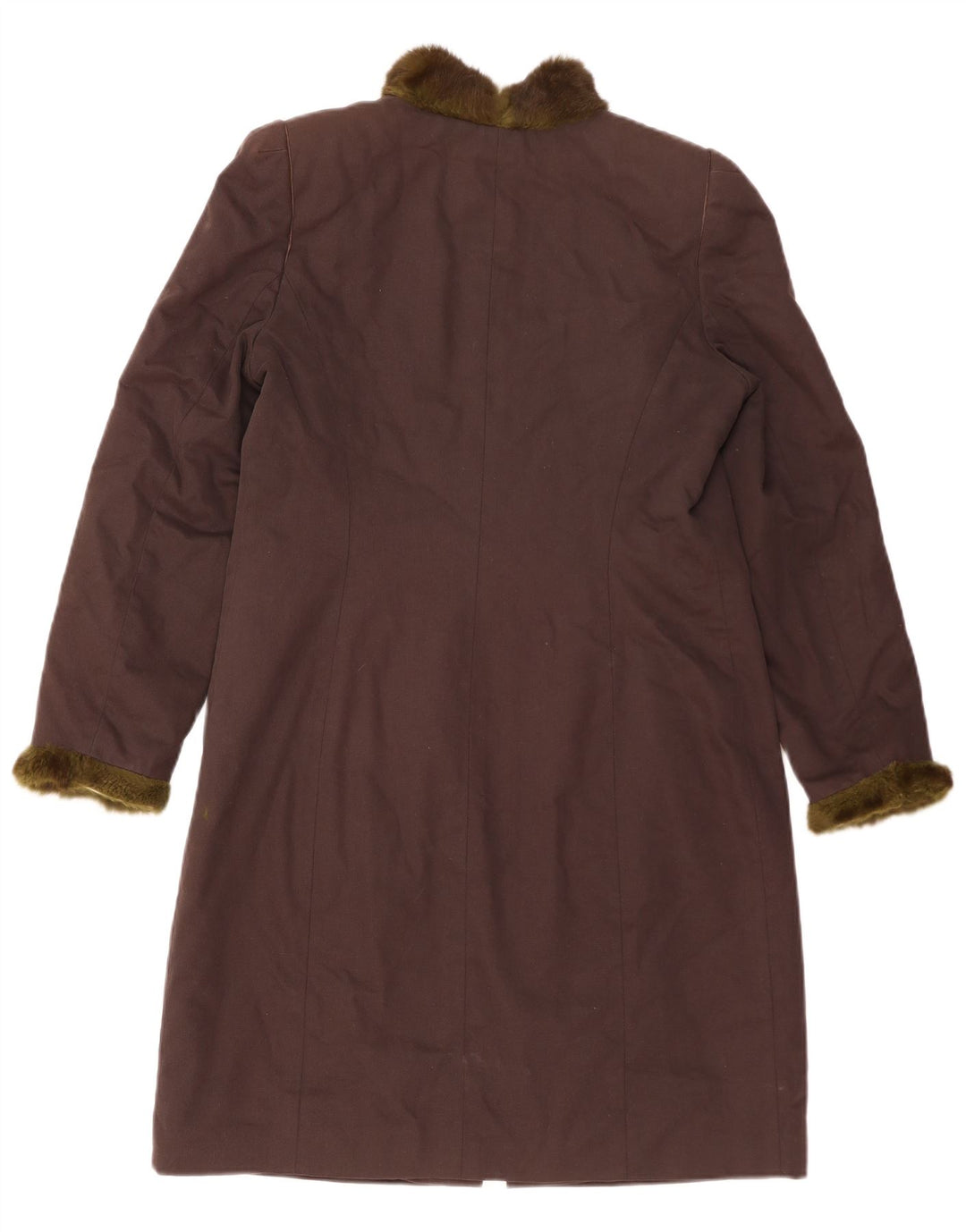 Sobretudo feminino Hugo Boss UK 16 grande algodão marrom