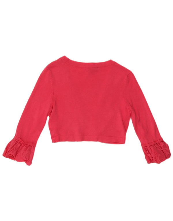 Suéter cardigan feminino Bolero manga 3/4 da Coast Reino Unido 12 viscose rosa médio