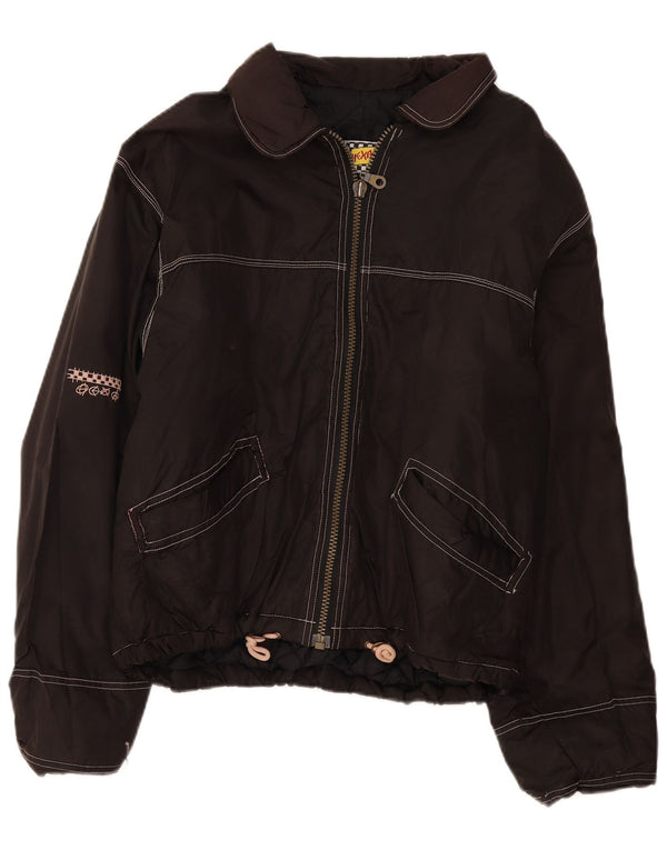 Jaqueta bomber masculina vintage UK 42 XL preta