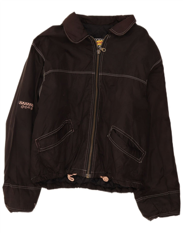 Jaqueta bomber masculina vintage UK 42 XL preta