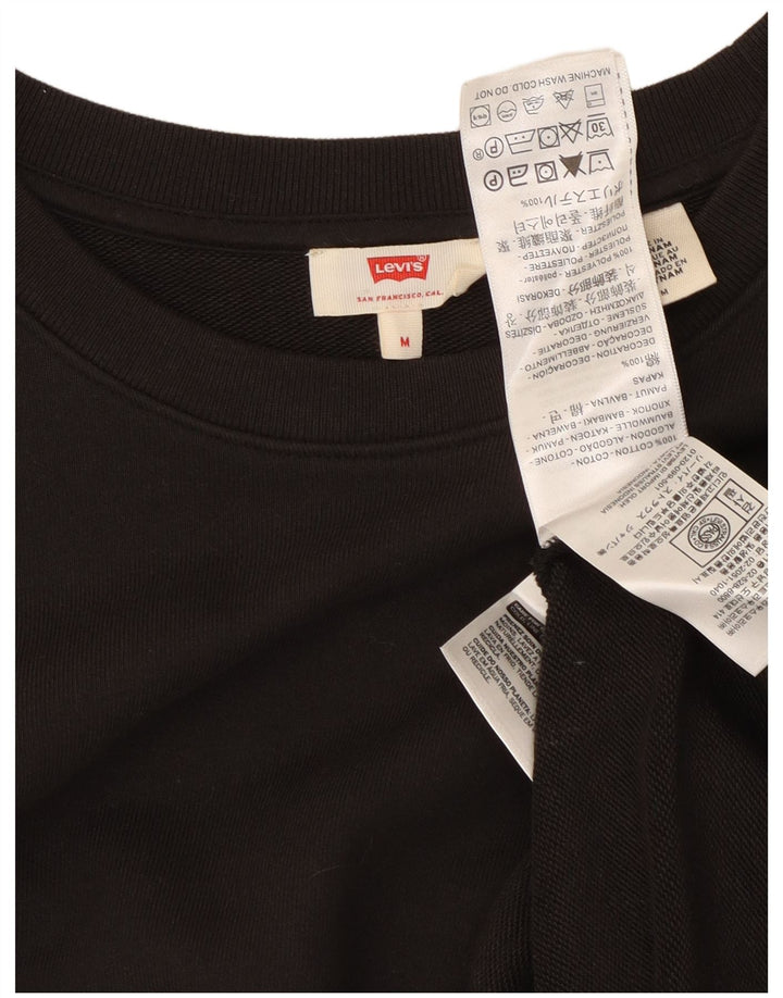 Moletom feminino Levi's Jumper UK 14 médio algodão preto