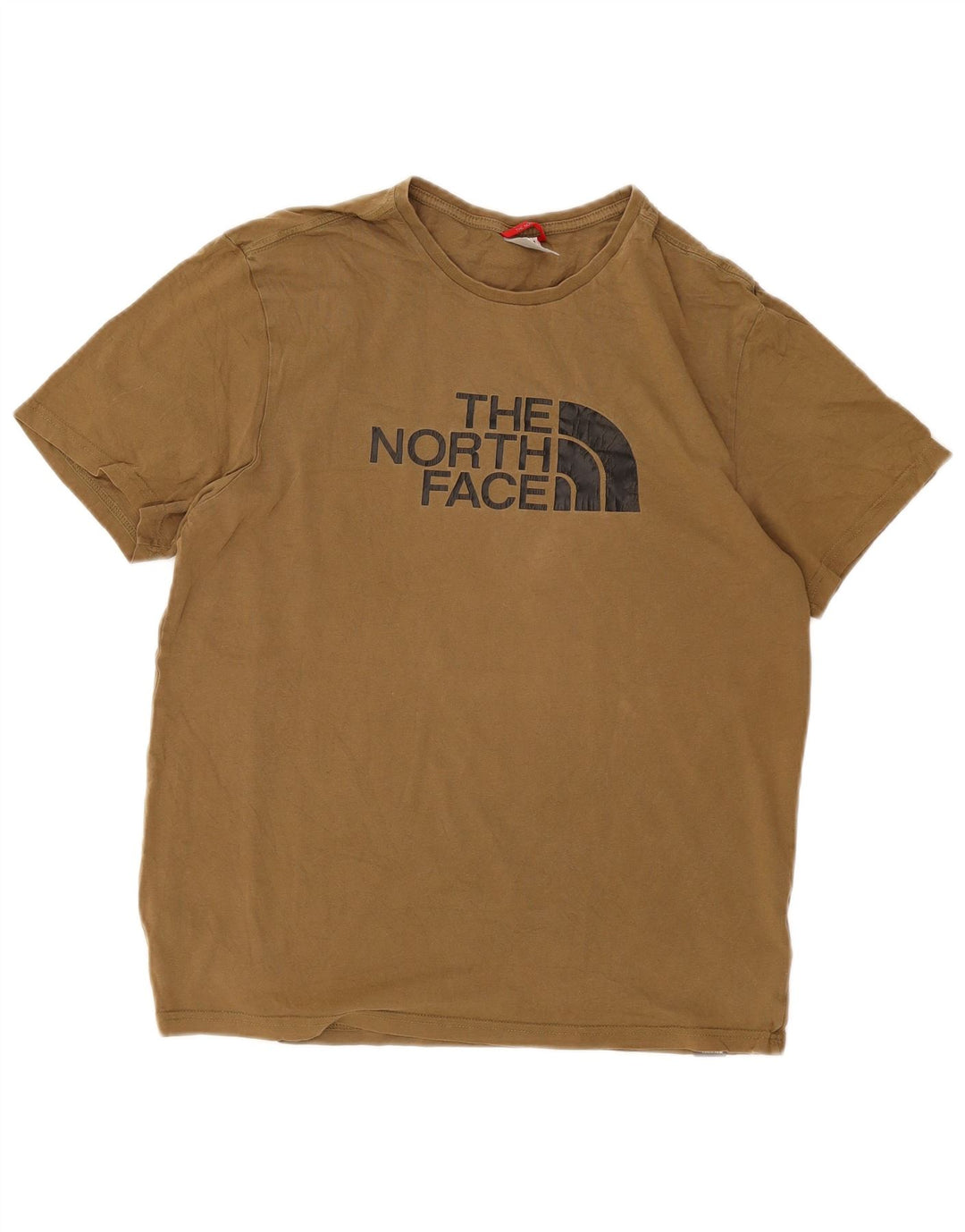 Camiseta gráfica masculina The North Face Top médio de algodão cáqui