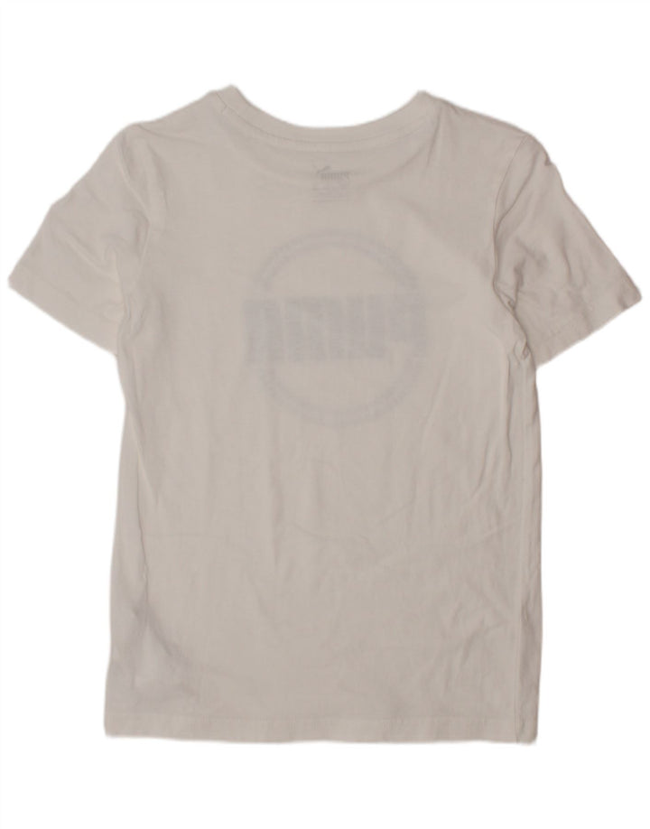 Camiseta PUMA Boys Graphic 9-10 Anos Algodão Branco