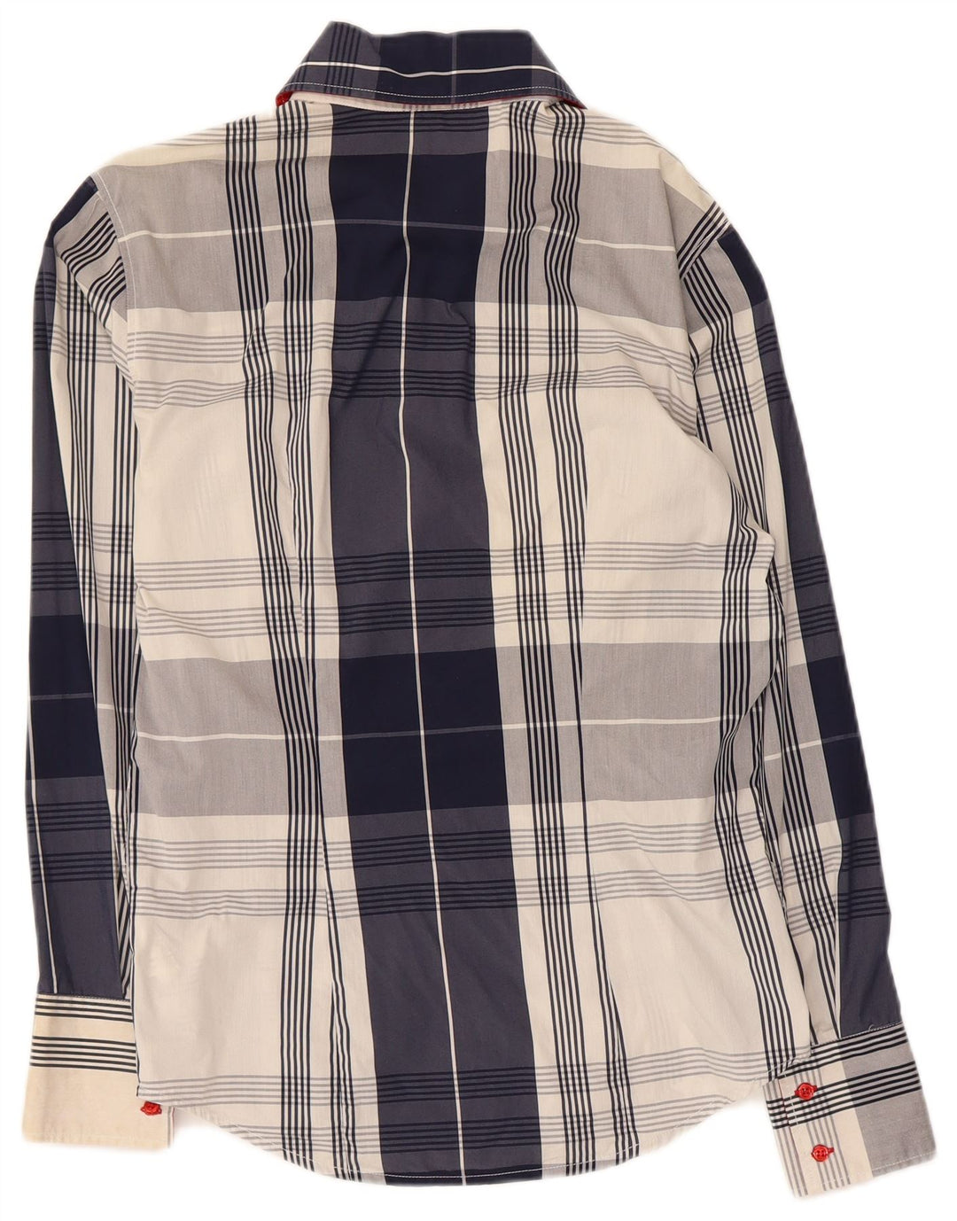 Camisa masculina Naracamicie XS algodão xadrez azul marinho
