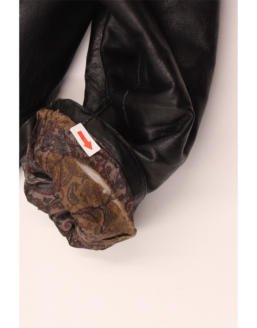 Jaqueta de couro masculina vintage UK 36 pequena couro preto