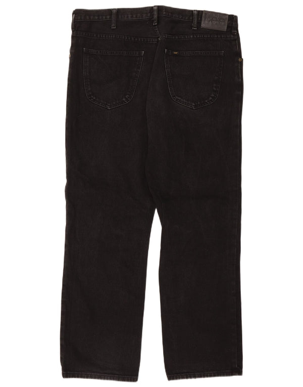 Lee Mens Brooklyn Straight Jeans W40 L32 Algodão Preto