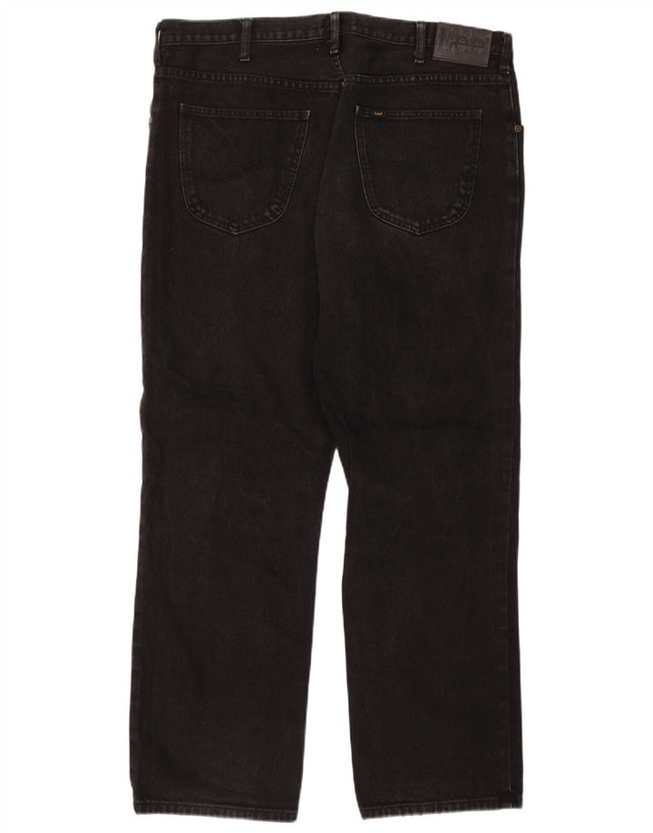 Lee Mens Brooklyn Straight Jeans W40 L32 Algodão Preto