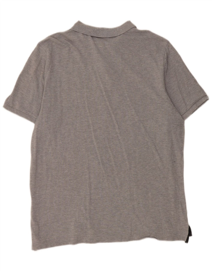 Camisa polo masculina Nike XL cinza manchada de algodão
