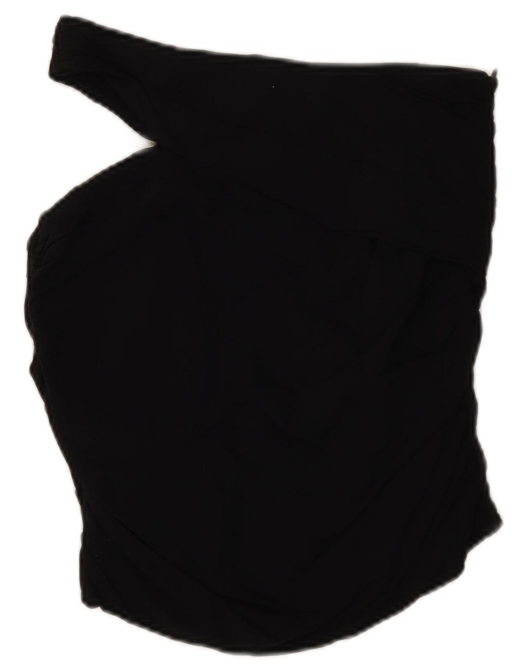Zara Womens Crop One Ombro Top UK 12 Medium Black Viscose