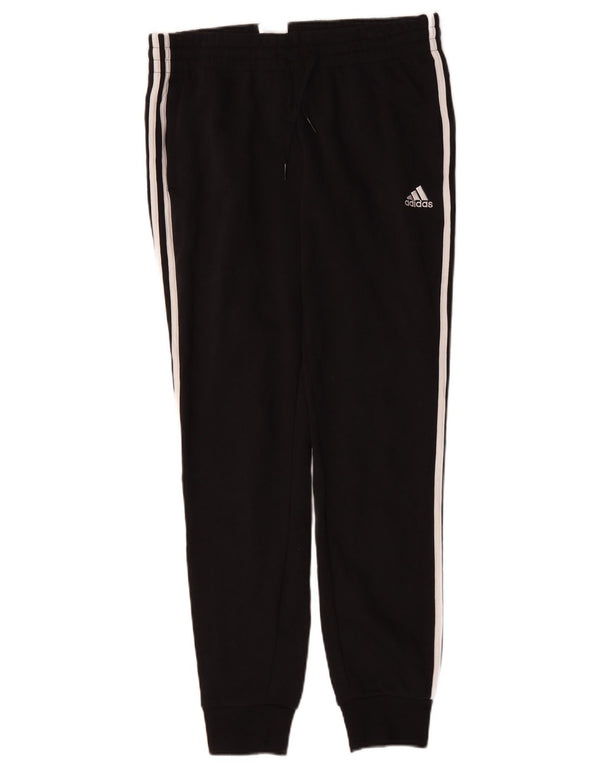 Adidas Womens Tracksuit Calças Joggers UK 12/14 Médio Algodão Preto