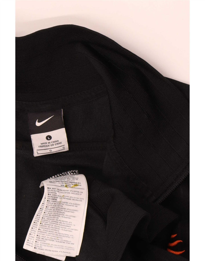 Jaqueta masculina Nike KNVB Graphic Tracksuit grande poliéster listrado preto