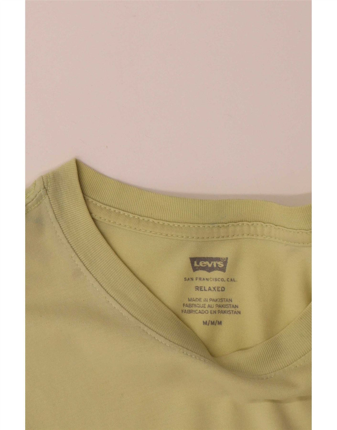 Camiseta masculina relaxada Levi's Top médio algodão amarelo