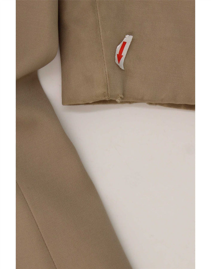 Sobretudo masculino Aquascutum UK 38 lã virgem bege médio