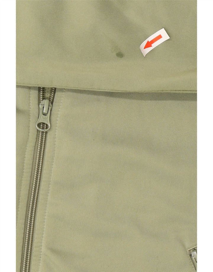 Adidas Womens Graphic Tracksuit Top Jacket UK 16 Grande Verde Poliéster