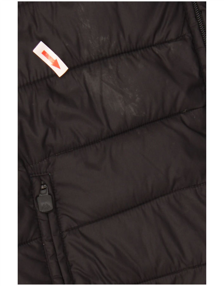 Jaqueta masculina acolchoada com capuz Kappa UK 44 2XL poliamida preta