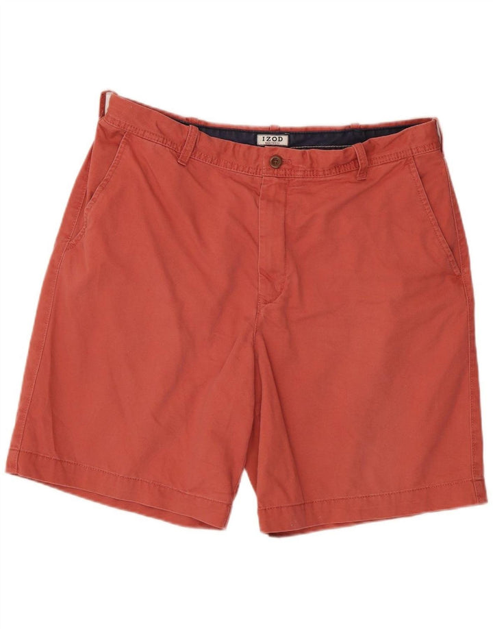IZOD Mens Chino Shorts W36 Grande Algodão Rosa