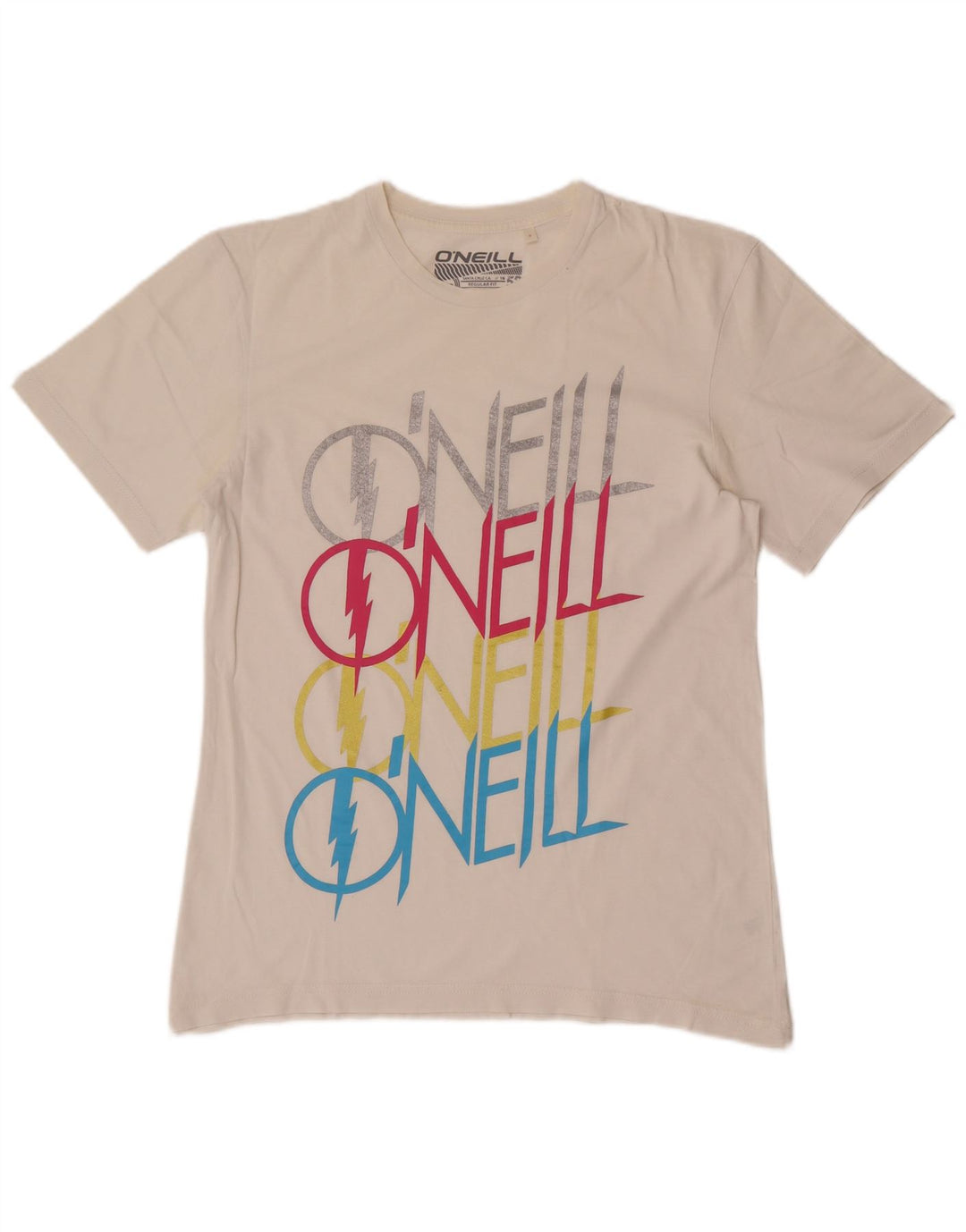 Camiseta masculina O'NEILL com ajuste regular e estampa gráfica pequena de algodão branco
