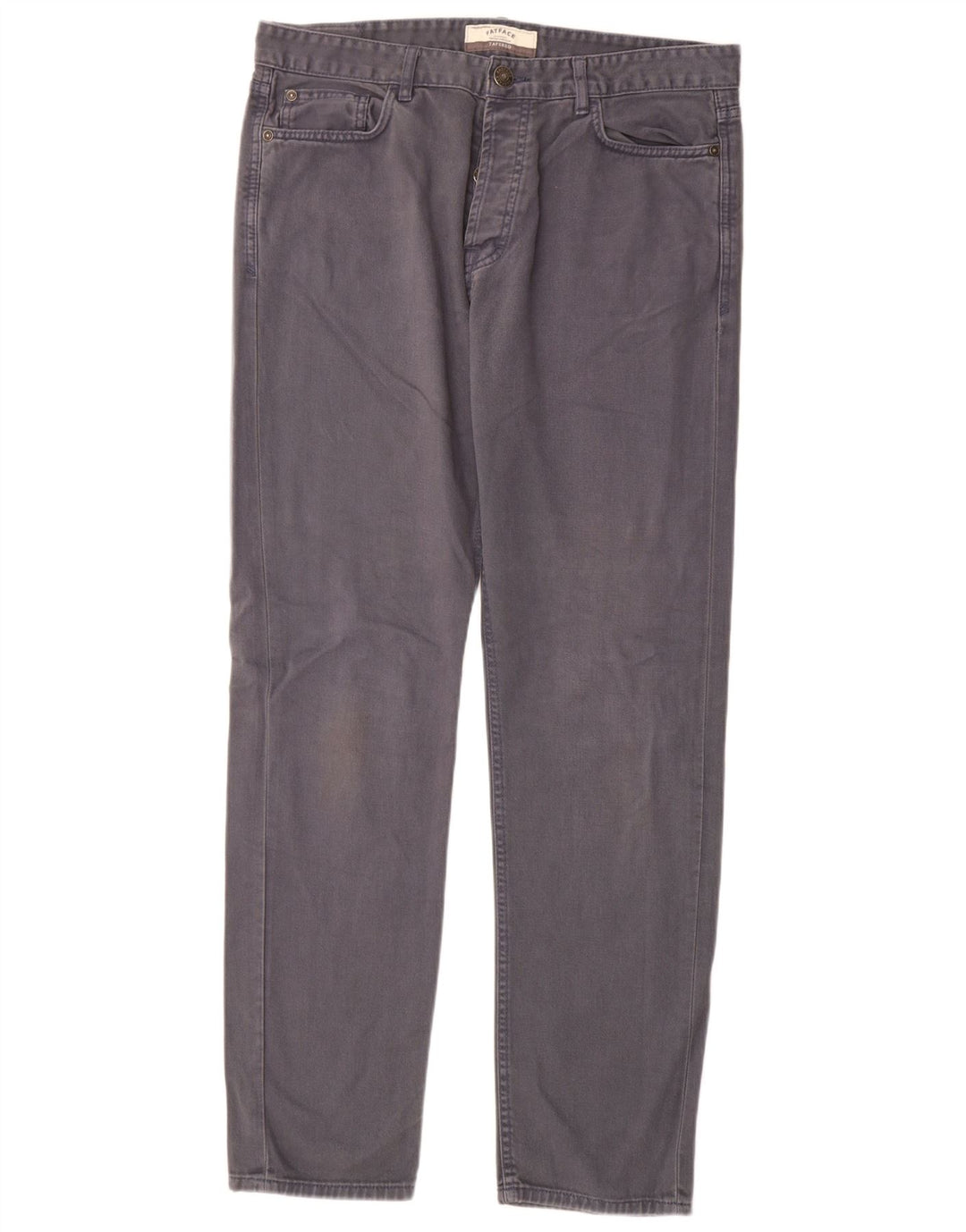 Fat Face Mens Tapered Jeans W34 L32 Algodão Cinza