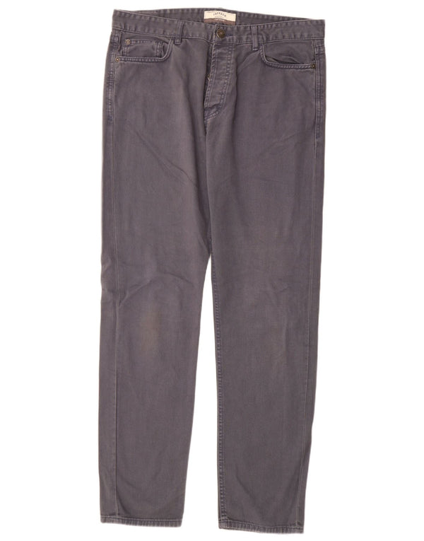 Fat Face Mens Tapered Jeans W34 L32 Algodão Cinza