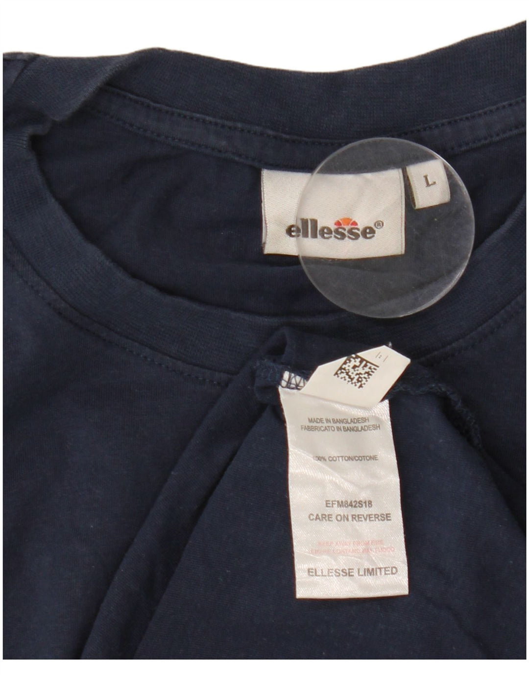 Colete gráfico feminino ELLESSE UK 16 grande algodão azul marinho