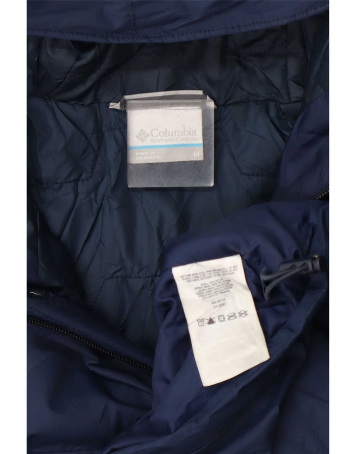 Jaqueta de chuva masculina Columbia com capuz Reino Unido 38 médio azul marinho nylon