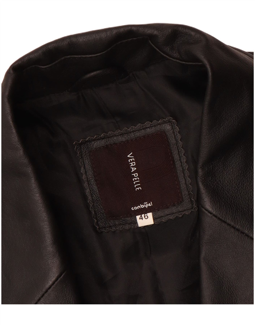 Casaco de couro masculino Conbipel IT 46 pequeno couro preto