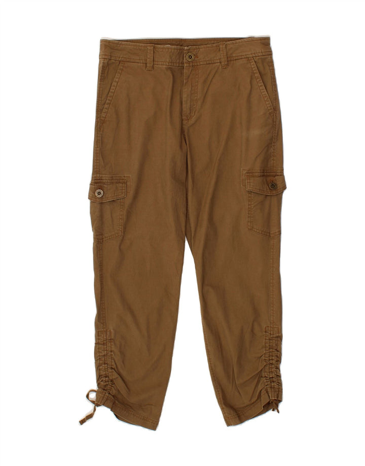 EDDIE BAUER Womens Slim Cargo Trousers US 6 Medium W32 L26 Brown Cotton Vintage Eddie Bauer and Second-Hand Eddie Bauer from Messina Hembry 