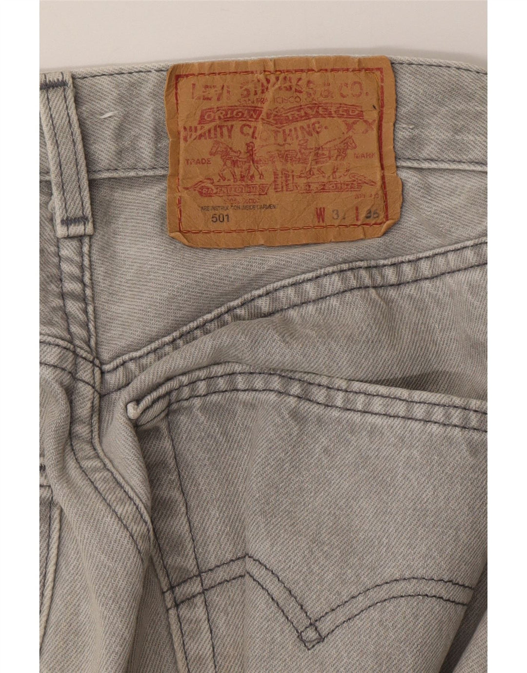 LEVI'S Masculino 501 Straight Jeans W31 L27 Cinza