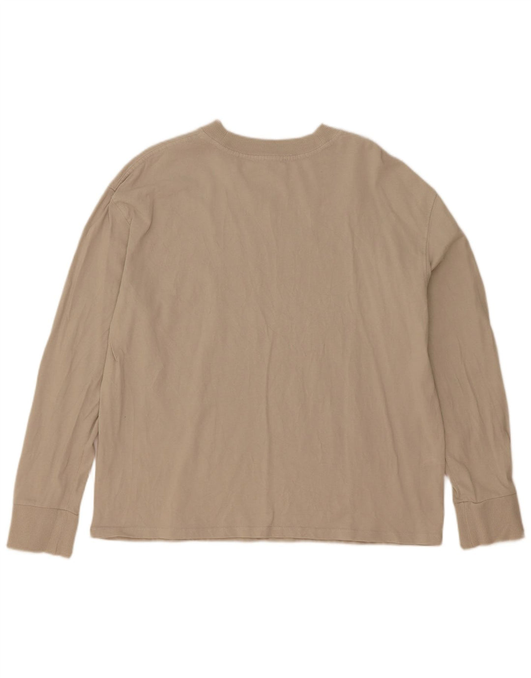 Zara Womens Oversized Top Manga Longa Reino Unido 10 Pequeno Bege