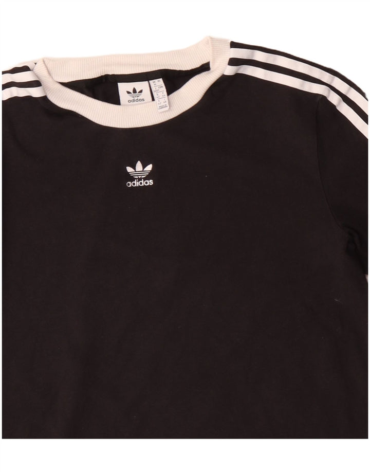 Top Feminino Adidas Manga Longa UK 16 Grande Preto