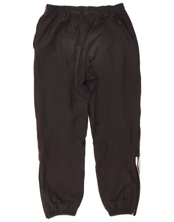 Calças de treino masculinas Adidas UK 42/44 grandes esportivas pretas de poliéster