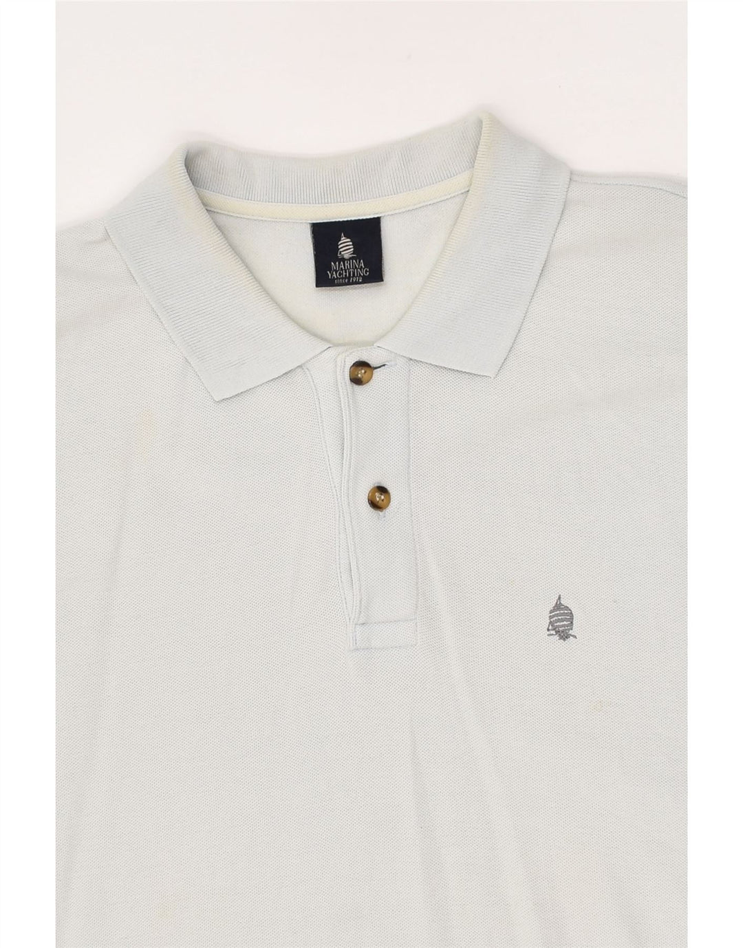 MARINA YACHTING Mens Polo Shirt XL Grey | Vintage Marina Yachting | Thrift | Second-Hand Marina Yachting | Used Clothing | Messina Hembry 