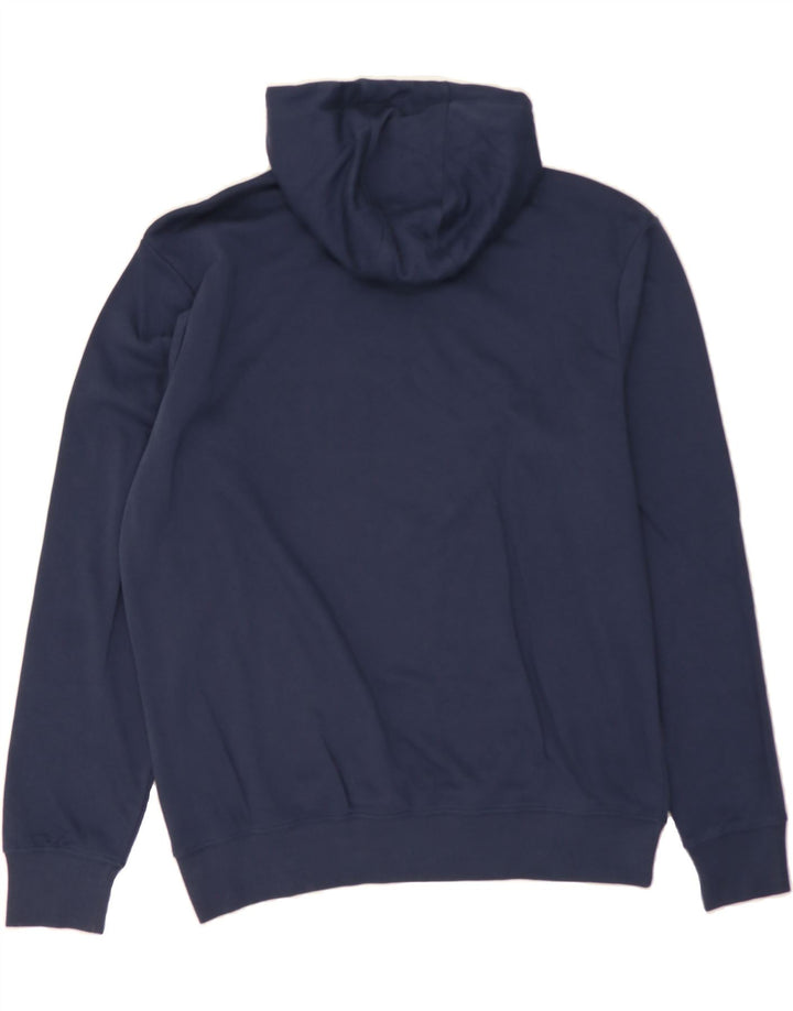 KAPPA Mens Graphic Hoodie Jumper 2XL Navy Blue Cotton Vintage Kappa and Second-Hand Kappa from Messina Hembry 
