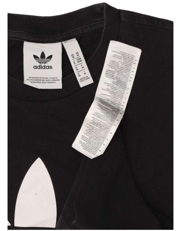 ADIDAS Mens Graphic T-Shirt Top Médio Algodão Preto