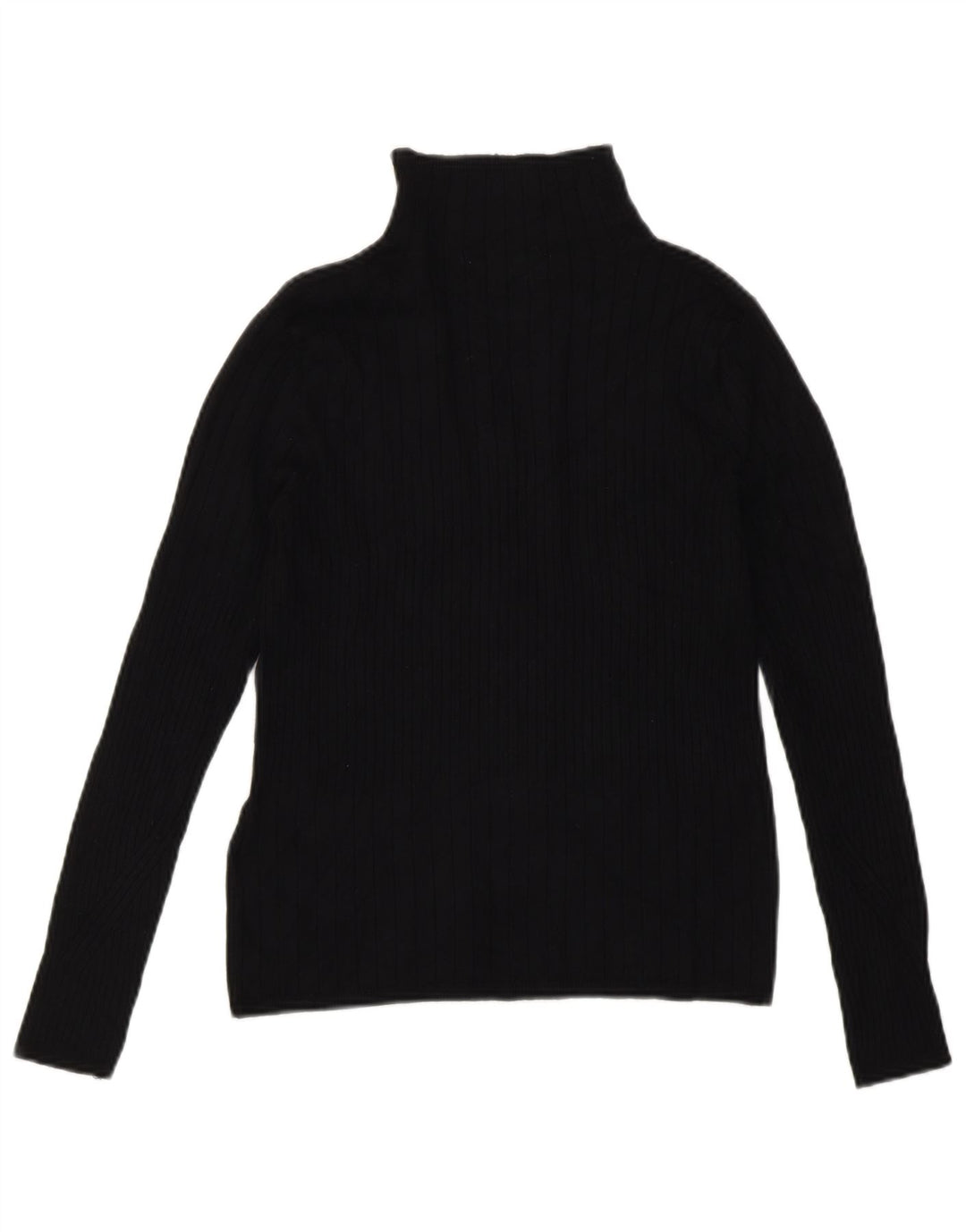 Suéter feminino Marks & Spencer com gola redonda e viscose preta pequena Reino Unido 10