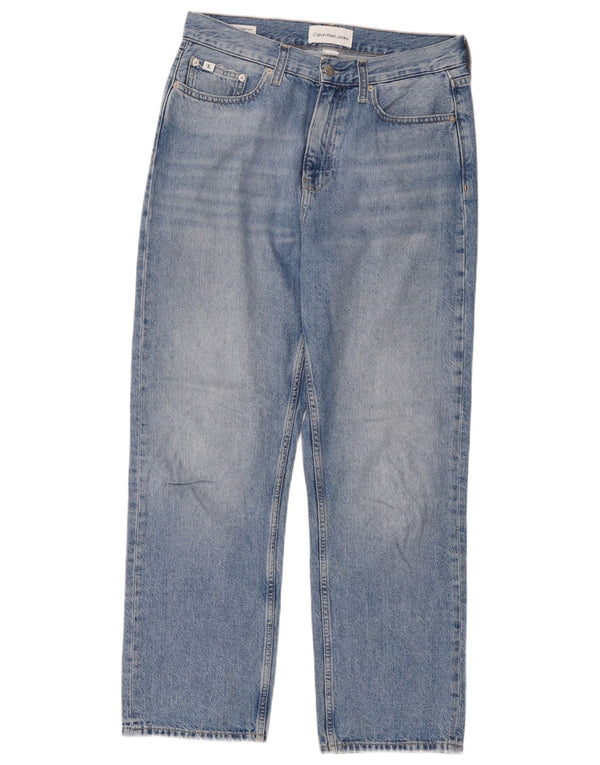 Calvin Klein Jeans masculino cintura alta reta W30 L27 azul