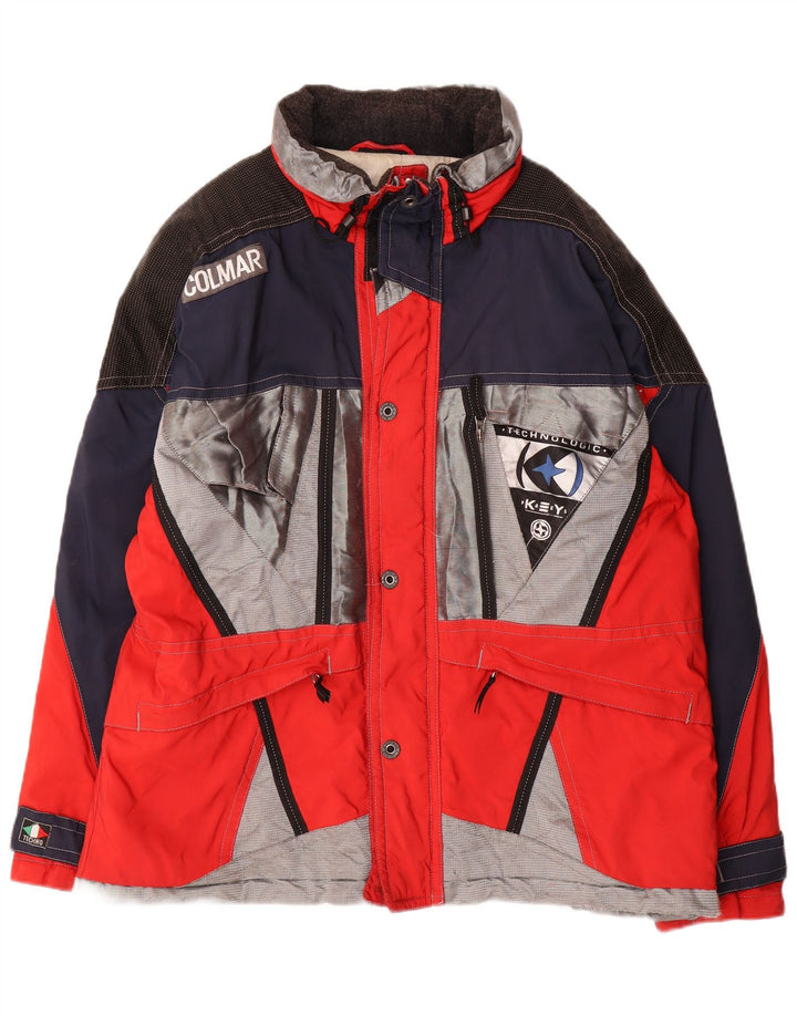 Jaqueta de esqui masculina Colmar Graphic EU 52 grande bloco colorido vermelho