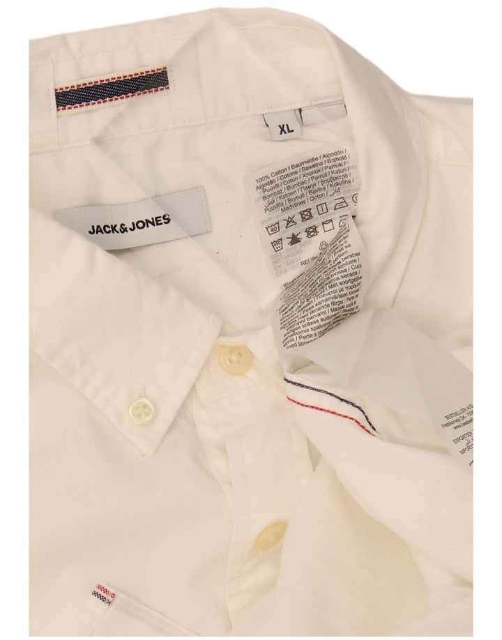 Camisa masculina JACK & JONES XL algodão branco