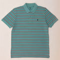 Camisa polo masculina James Pringle de algodão listrado azul médio