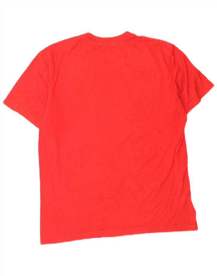 Camiseta Nike masculina regular fit gráfica top médio algodão vermelho