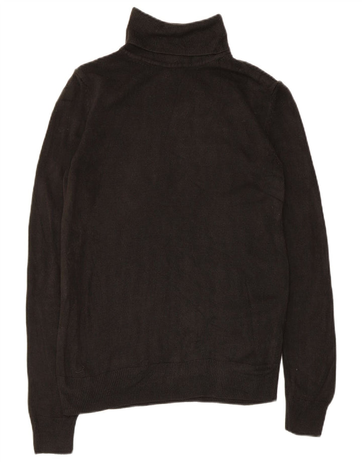 Suéter feminino Marks & Spencer com gola redonda Reino Unido 8 pequeno acrílico preto