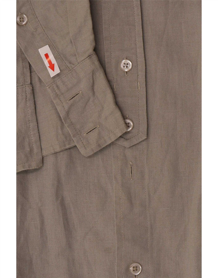 Camisa masculina Marlboro Classics grande linho cinza