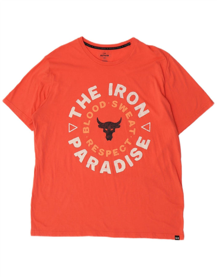 Camiseta gráfica masculina Under Armour Top 2XL rosa