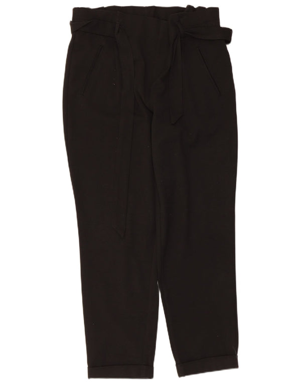Calça feminina Zara cônica cortada média W28 L25 preta